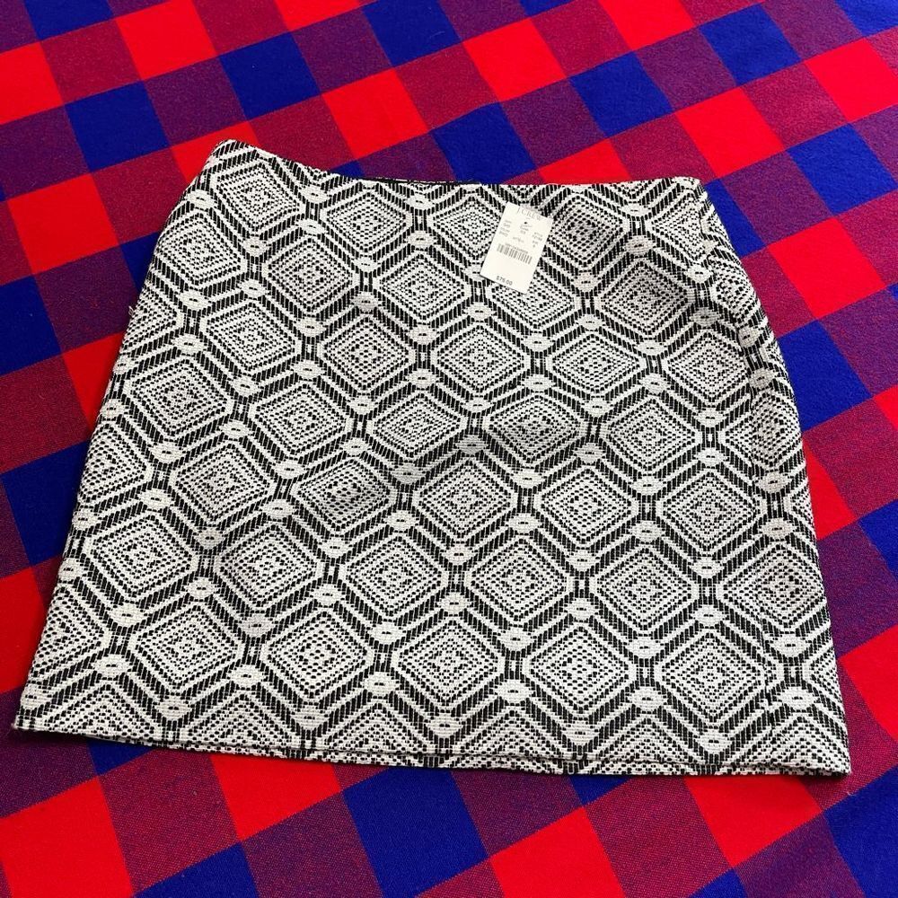 NWT J. Crew Aztec Print Textured Lined Mini Skirt Size 6 NEW